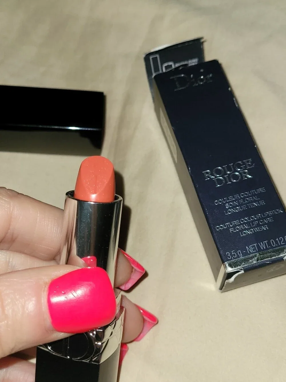 Dior Rouge Dior Hydrating Lipstick —shade 540 Silky Coral Satin